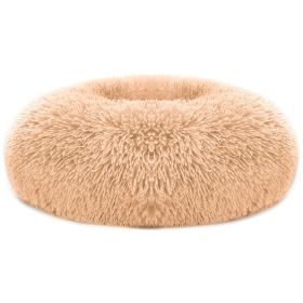 Pet Dog Bed Soft Warm Fleece Puppy Bed Dog Cozy Nest Sofa Bed Cushion For S/M Dog (Option: brown_l)