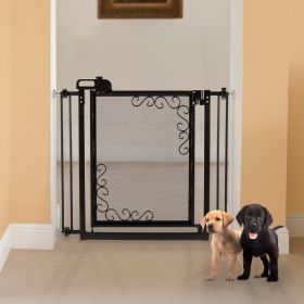 One-Touch Gate (Option: Touch Metal Mesh Pet Gate in Antique Bronze)