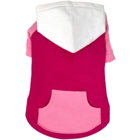Color-Block Hoodie (Color: Pink on Pink, size: large)