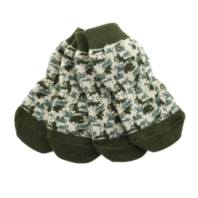 Non-Skid Dog Socks (Color: Green Camo, size: X-Small)